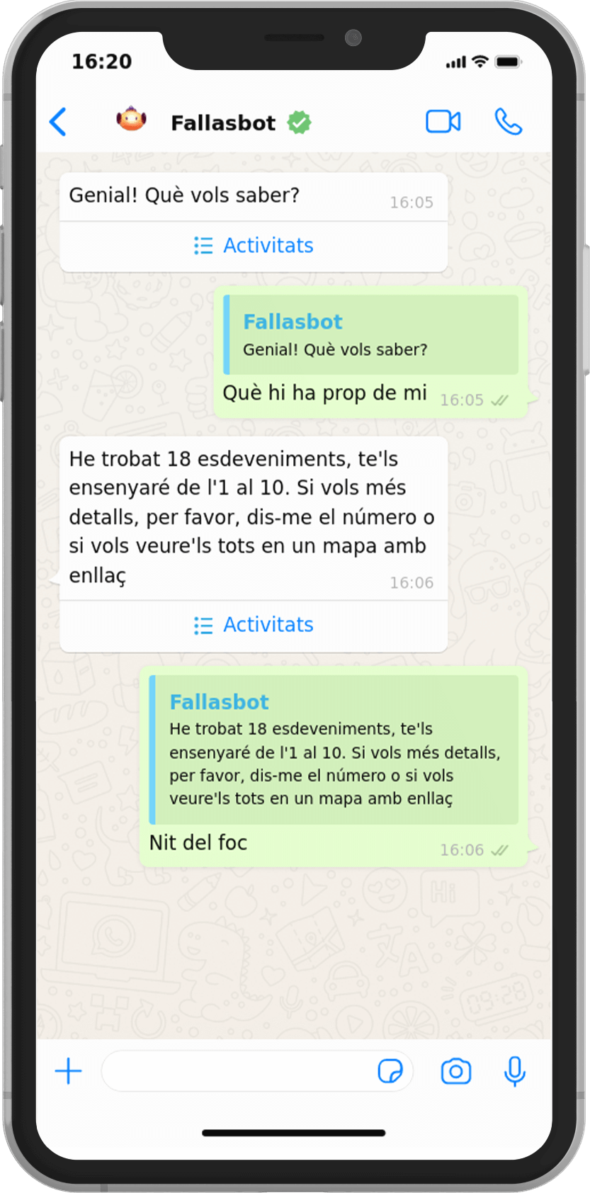 Fallasbot assistent virtual en WhatsApp
